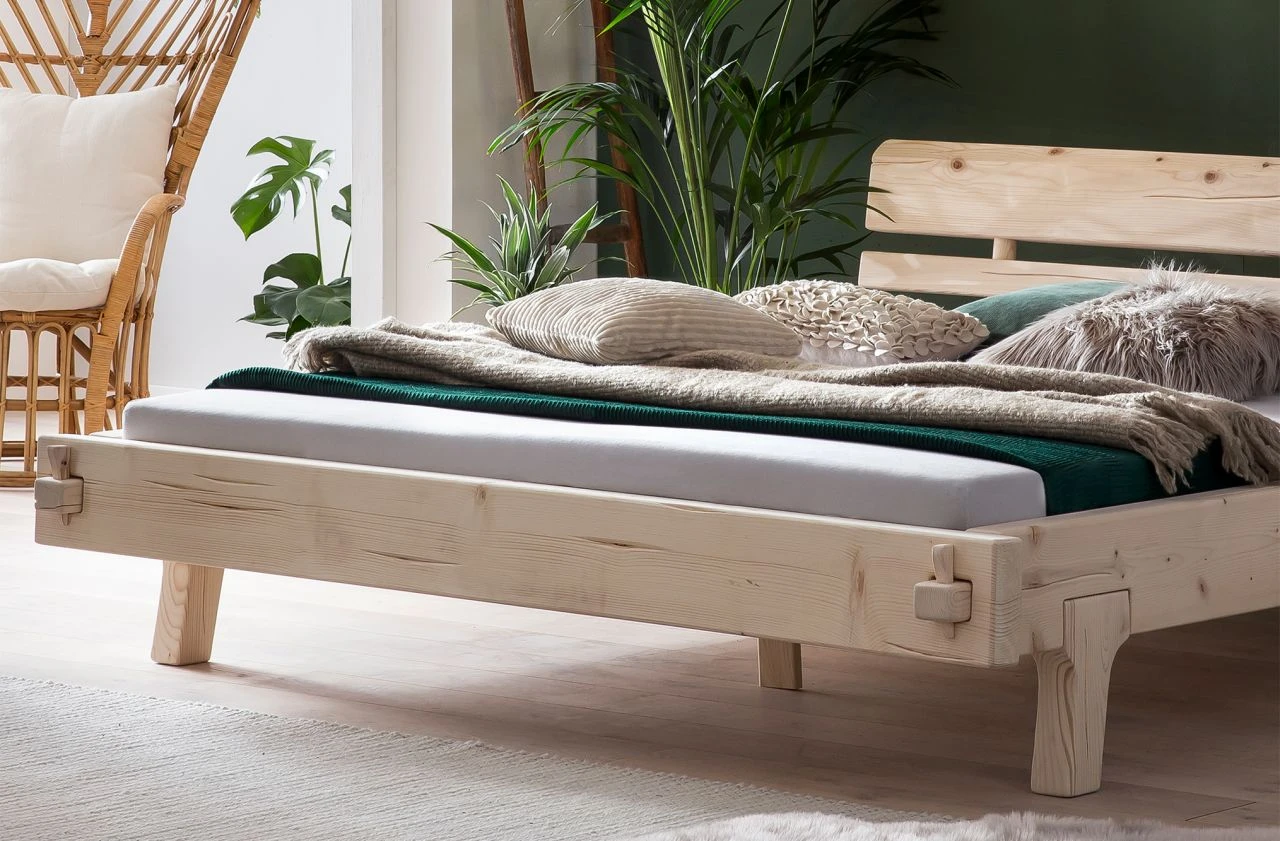 Balkenbett Fichtenholz 3 Balkenbett Fichtenholz – Bild 3