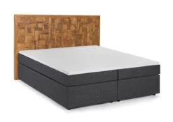 THIS & THAT Boxspringbett Mit Holz-Mosaik-Kopfteil 18006-03