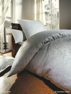 Florenz 2680 -Schlafzimmerhausladen Curt Bauer Mako Brokat Damast Bettwaesche 2680 Florenz weiss 1280x1280