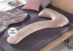 THERALINE My7 Seitenschläferkissen Inkl. Bamboo-Jersey-Bezug -Schlafzimmerhausladen my7 bamboo cappuccino 2 1280x1280